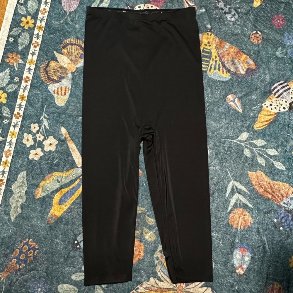 Spanx High-Waist Cropped Compression Leggings in Black, Women's Size 3X
